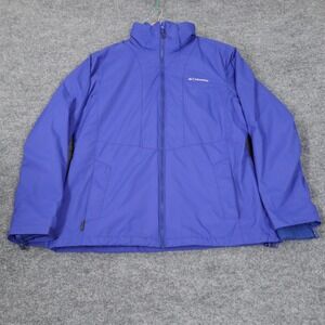 Columbia Womens Ruby River Interchange Waterproof Jacket Size Large Purple‎